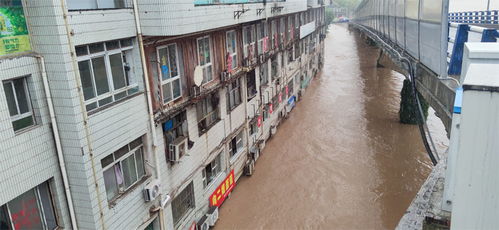 直击现场 暴雨致达州滨河路部分路段被淹 商家连夜转移 组图